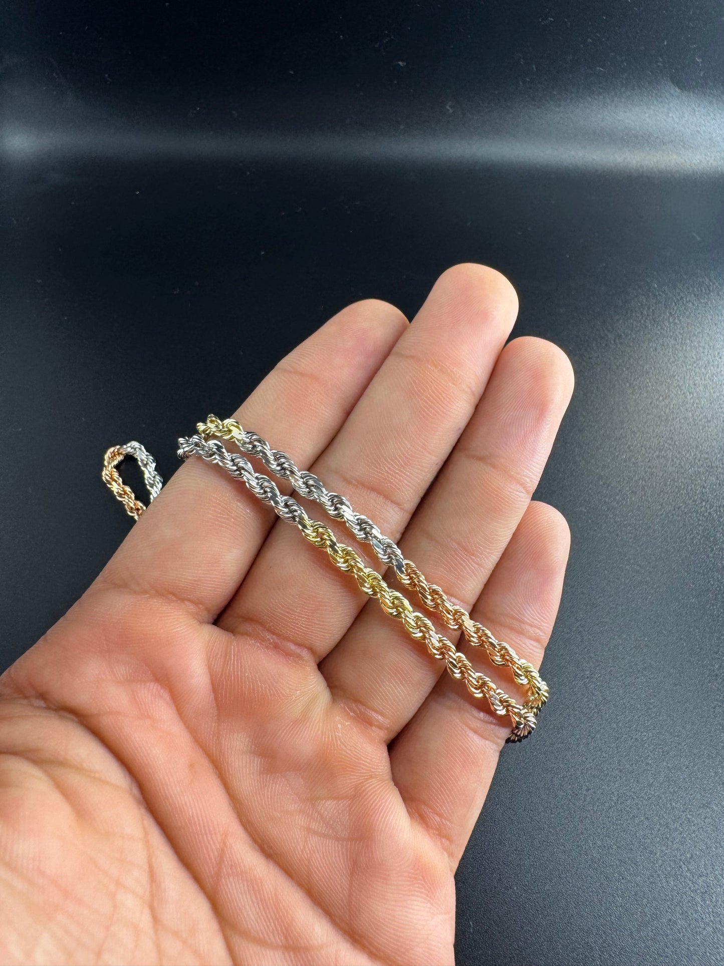 14K Rope Chain 3 Colors