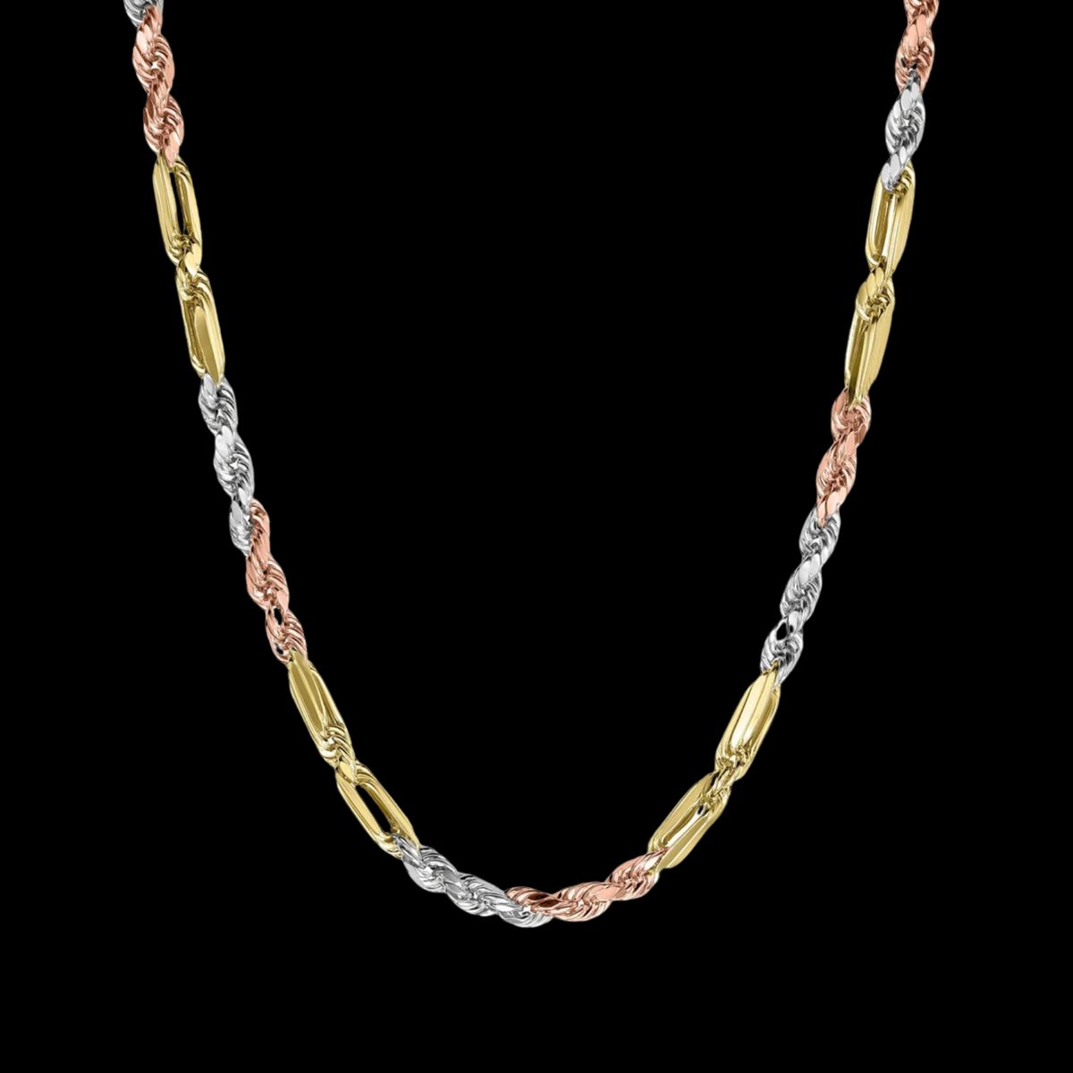 3 TONE SOLID MILANO CHAIN