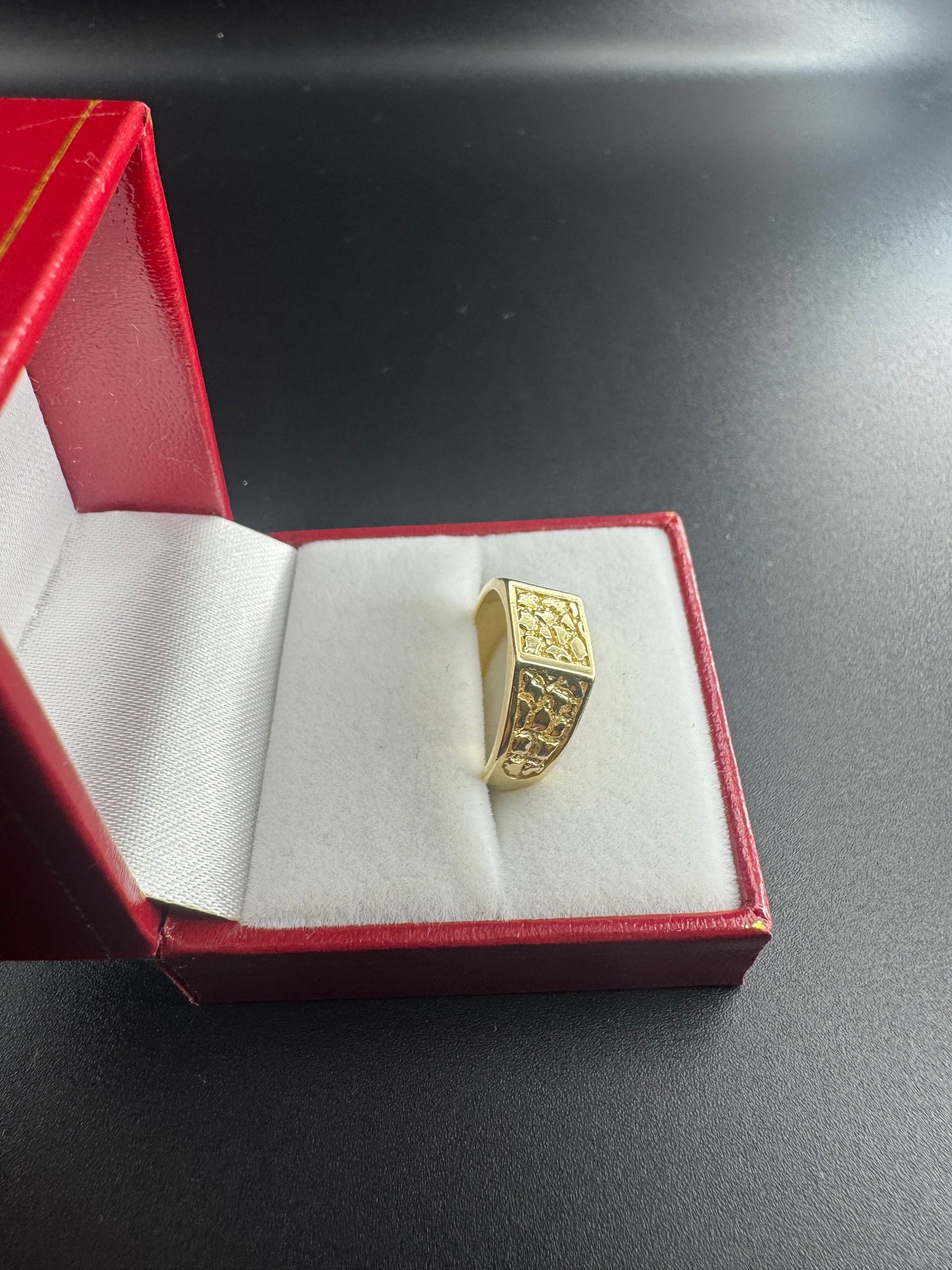WOMENS SQUARE NUGGET RING