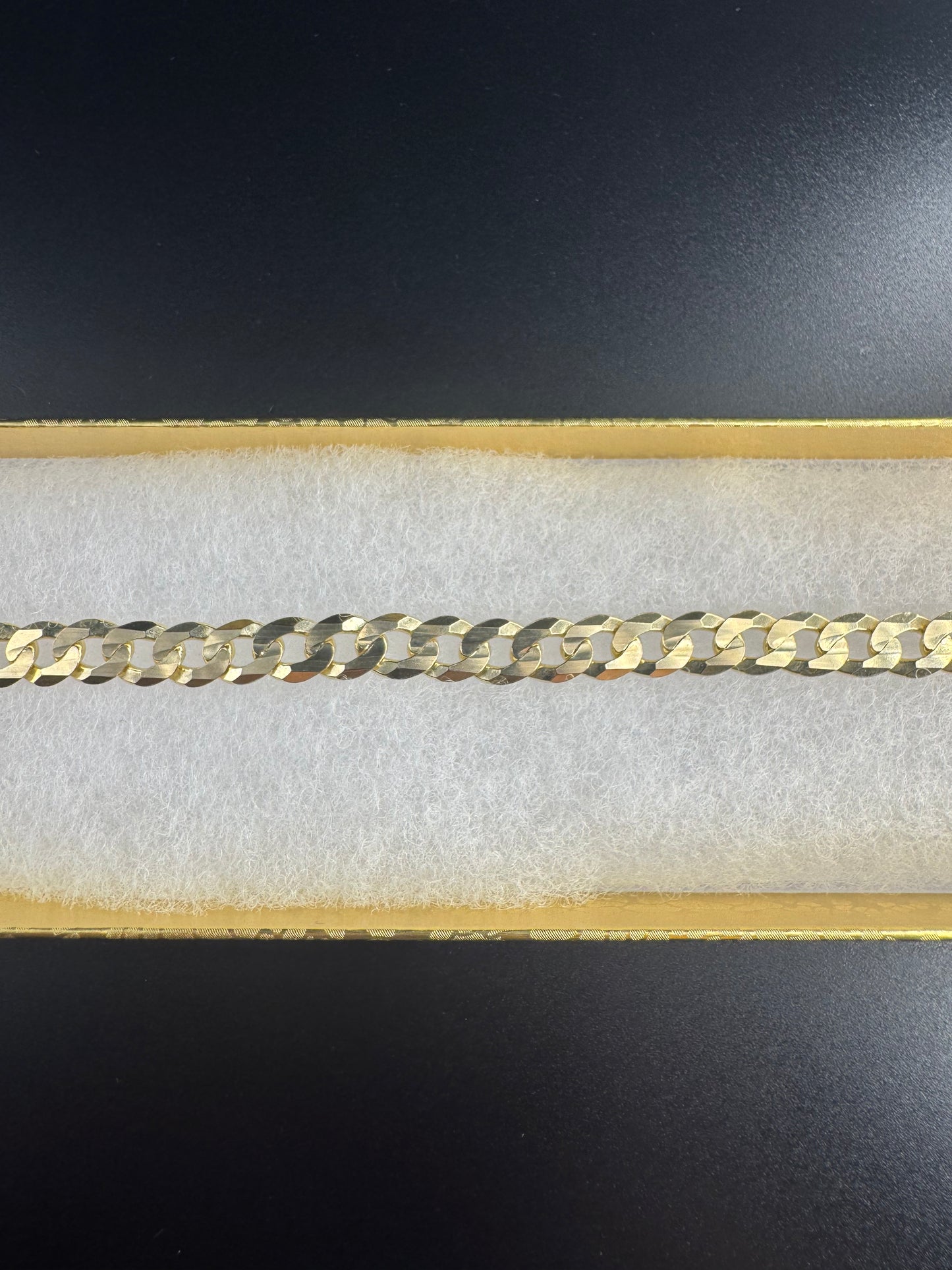 14K SOLID YELLOW CUBAN BRACELET
