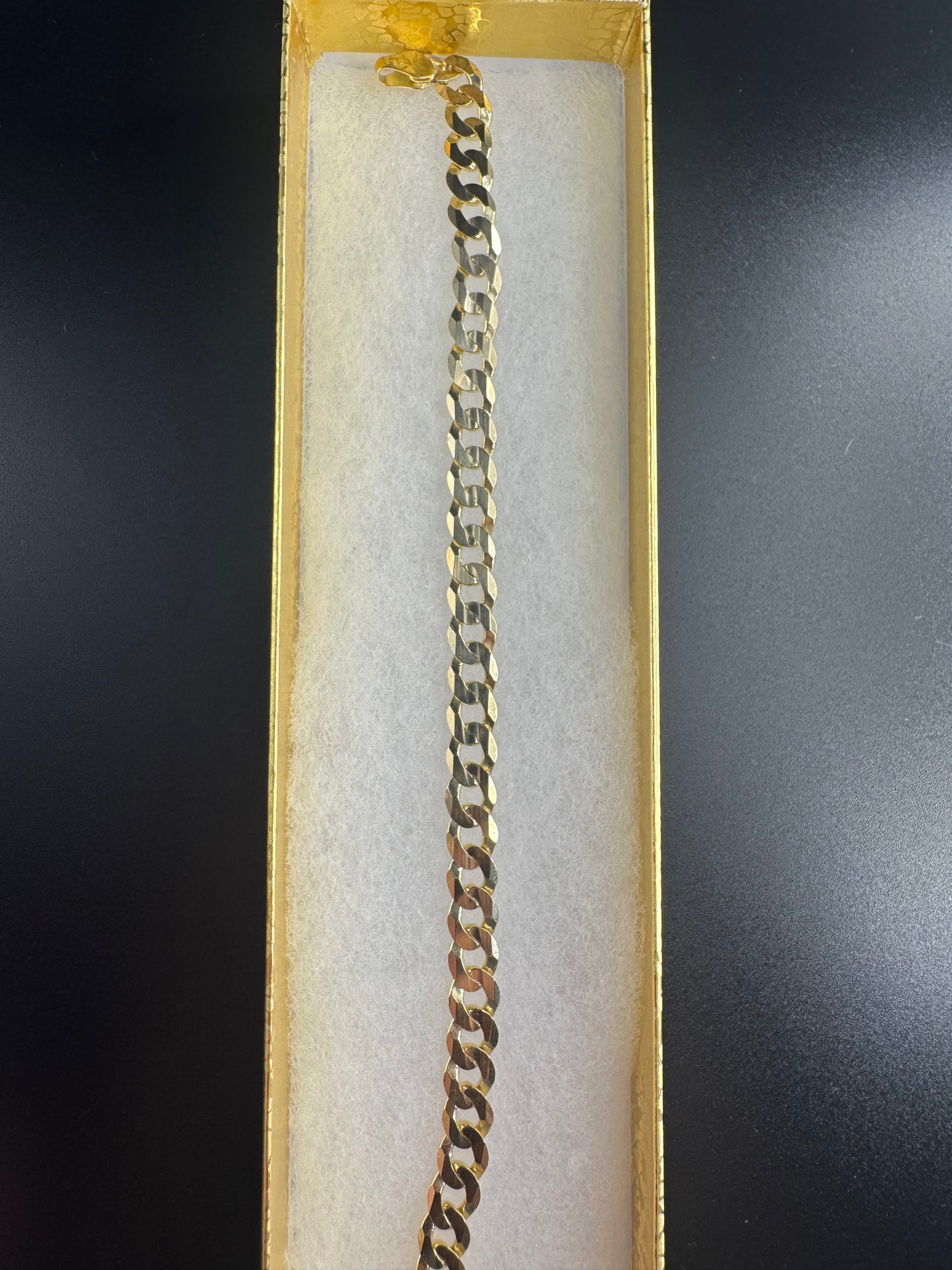 14K SOLID YELLOW CUBAN BRACELET