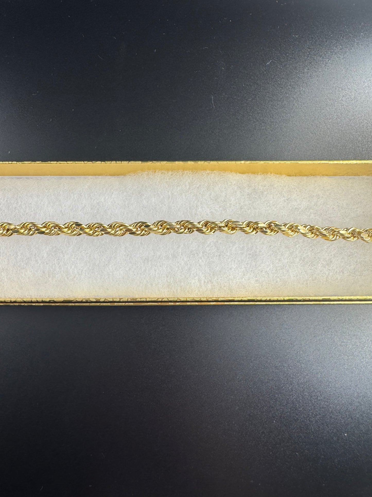 hollow 14k rope bracelet