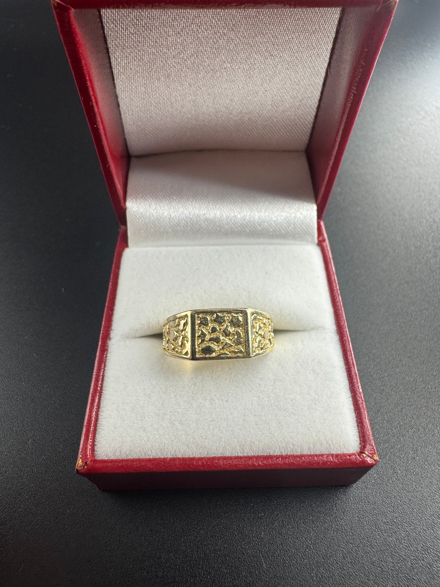 WOMENS SQUARE NUGGET RING
