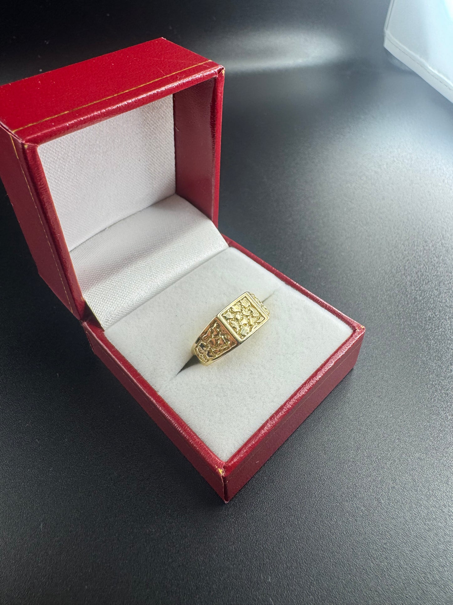WOMENS SQUARE NUGGET RING