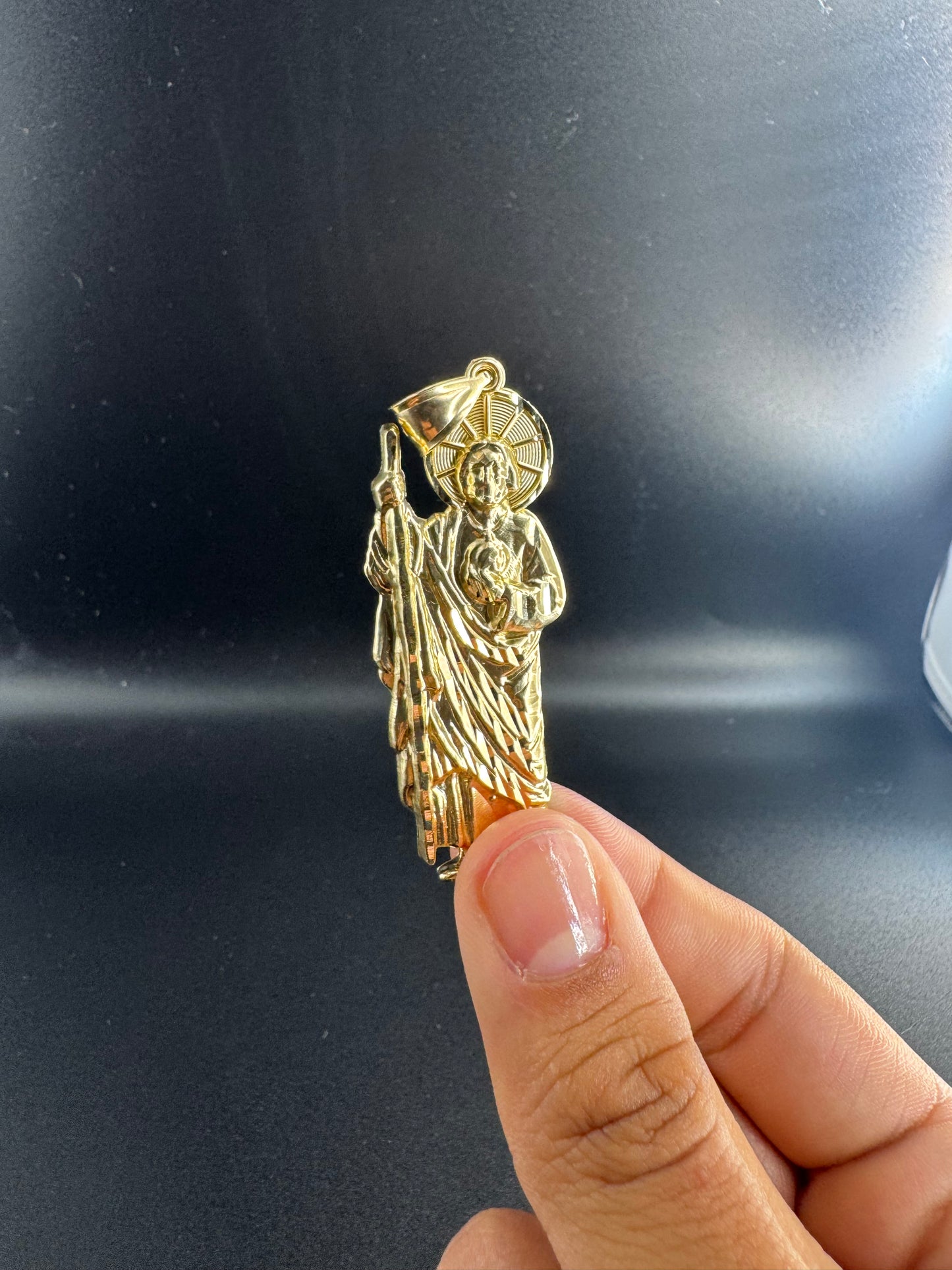 14K SOLID YELLOW SAN JUDAS PENDANT