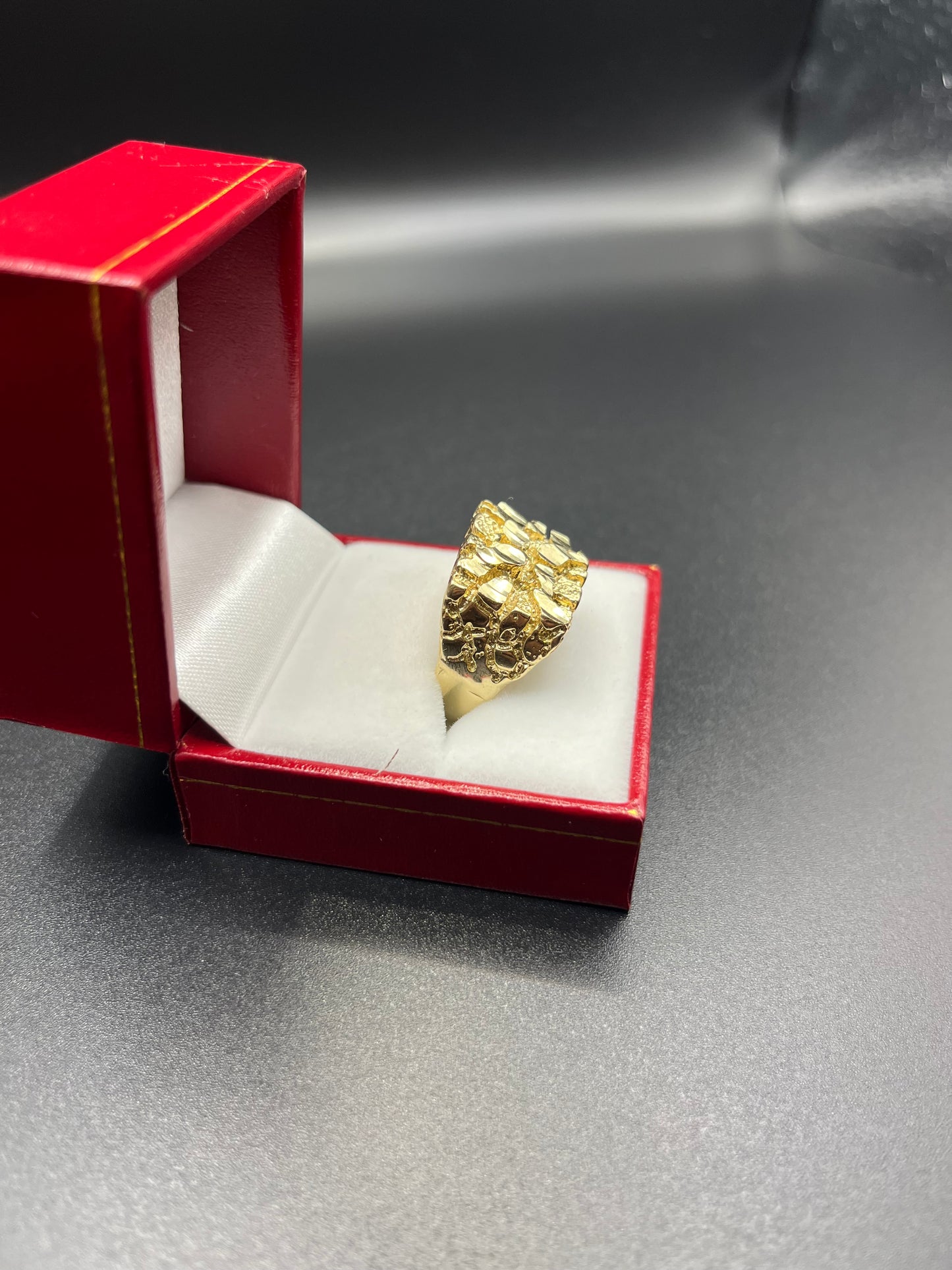 MENS square nugget ring