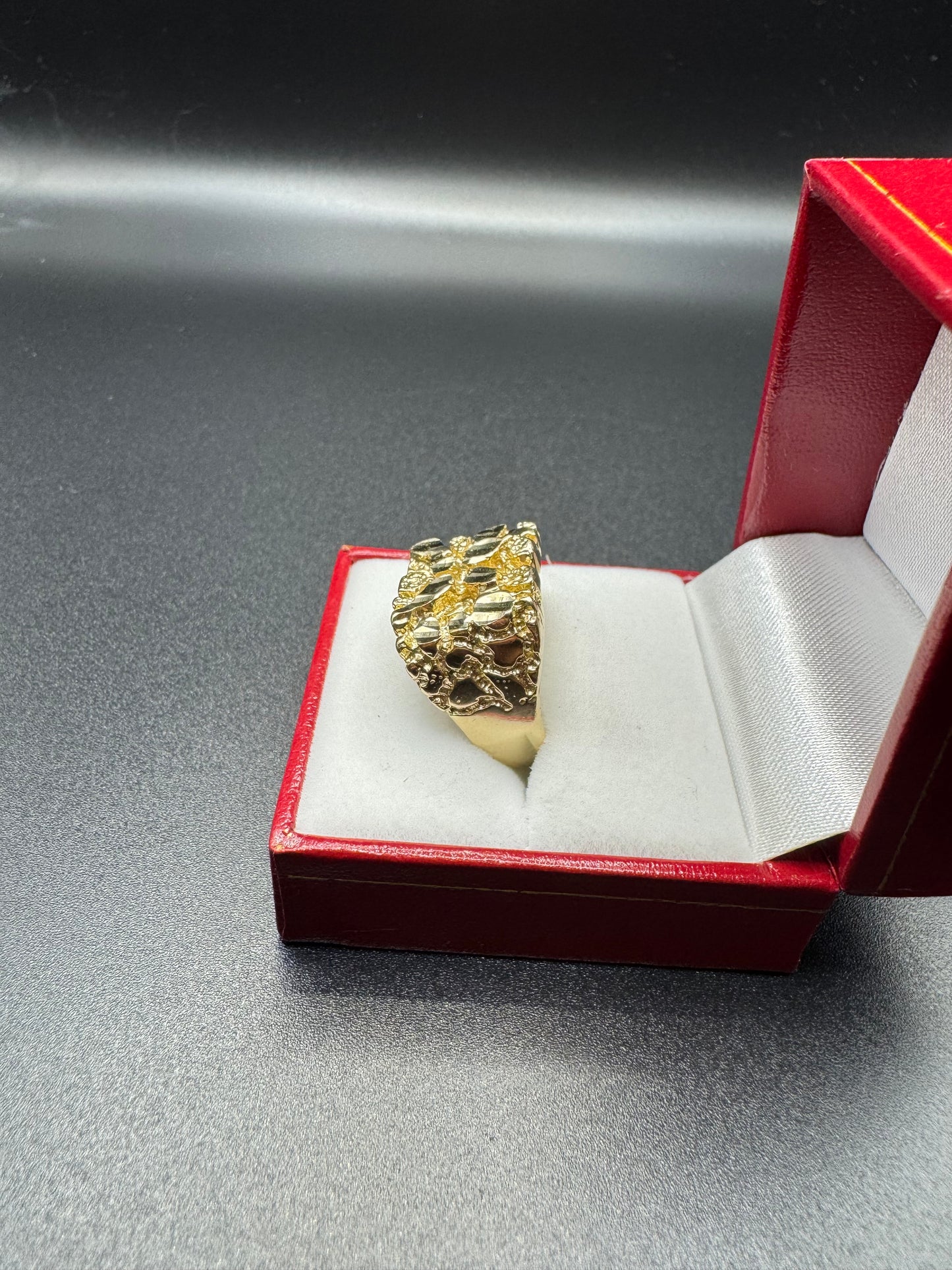 MENS square nugget ring