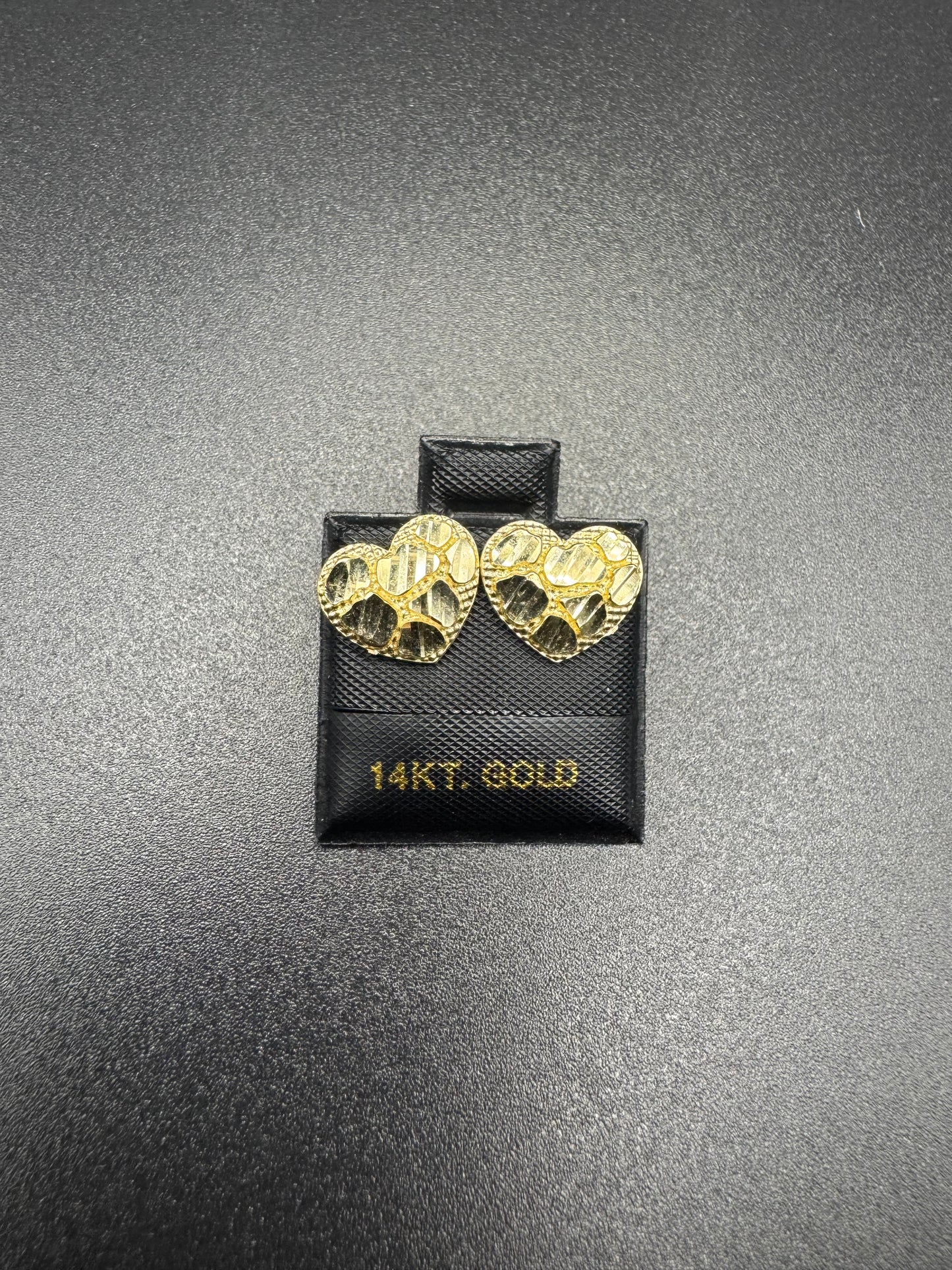 WOMENS nugget heart earings *small*