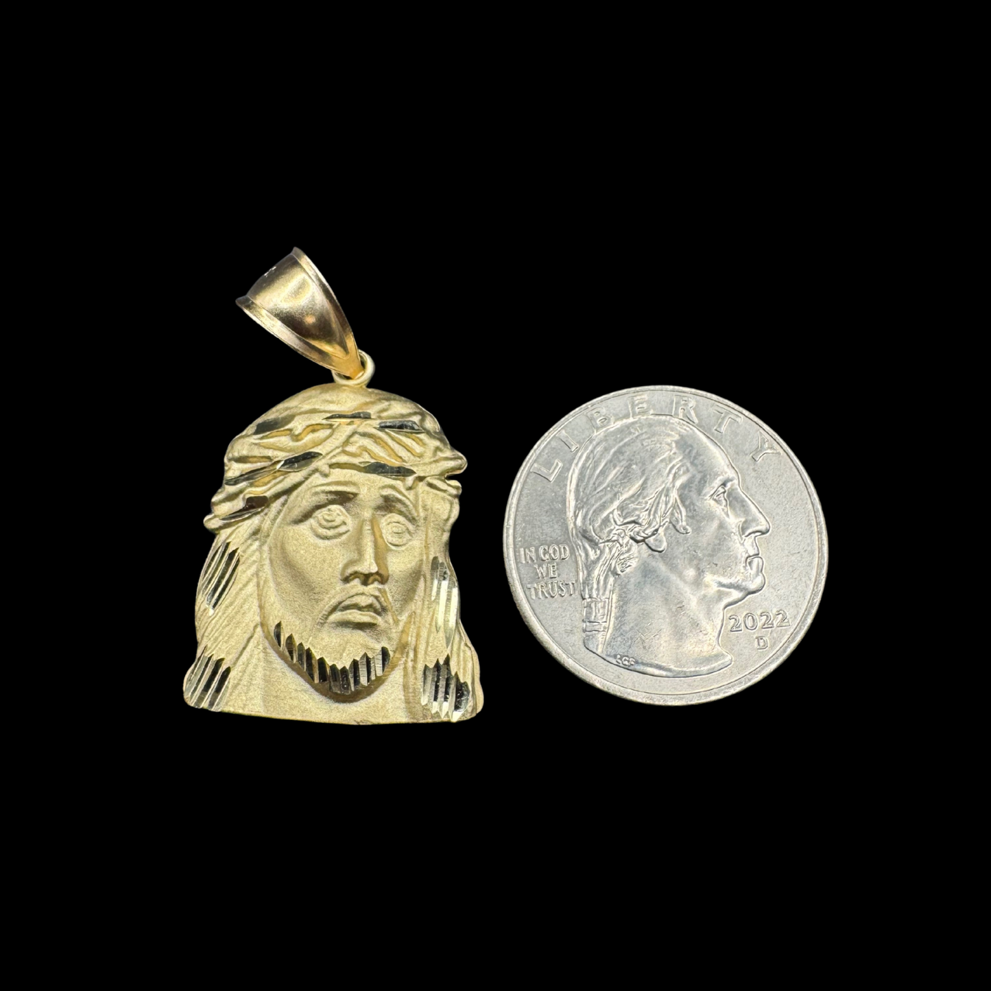 14K JESUS CHRIST FACE PENDANT