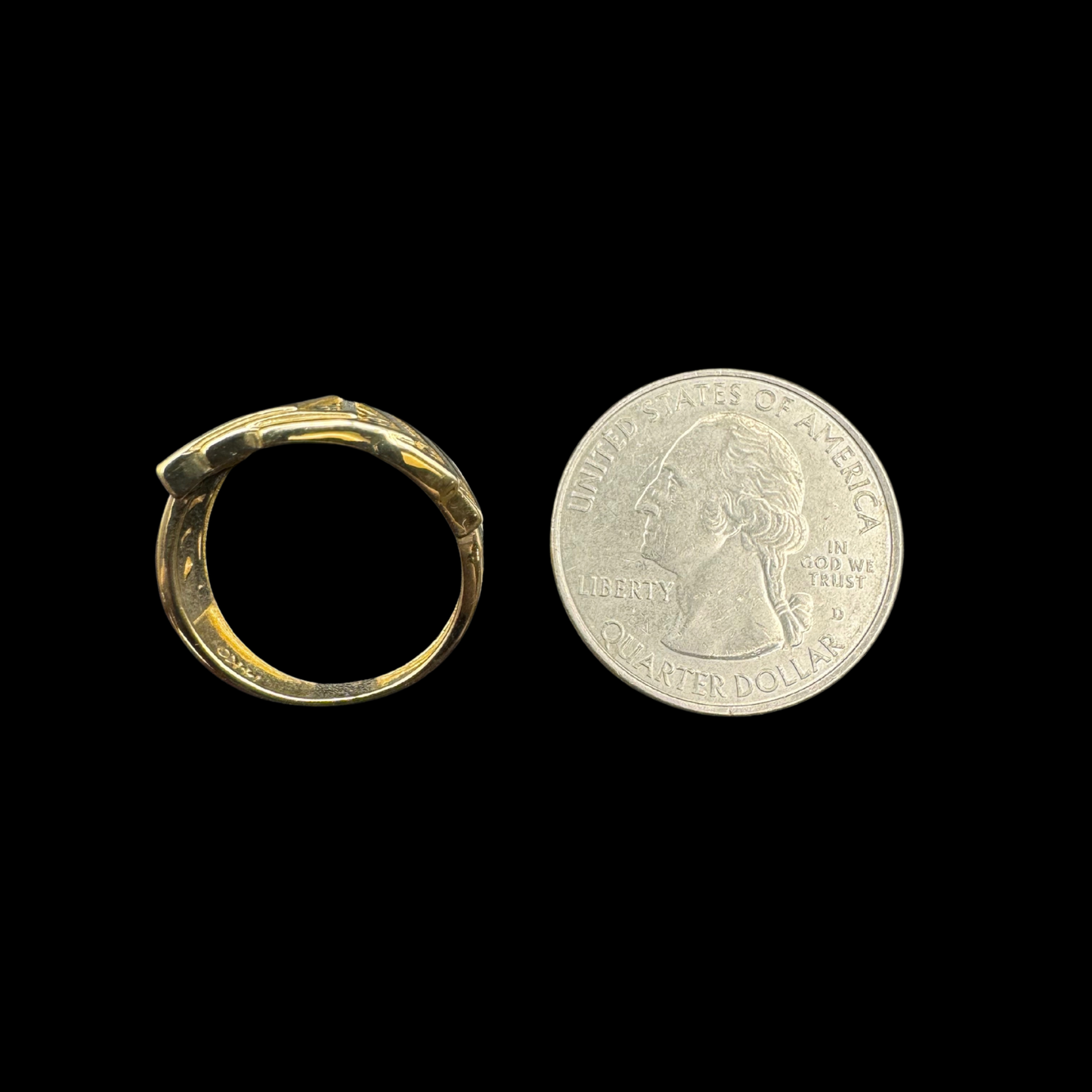 14K WOMENS PLAYING CARDS RING