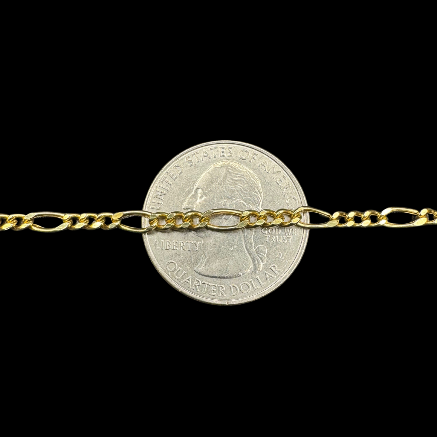 14 HOLLOW YELLOW FIGARO CHAIN