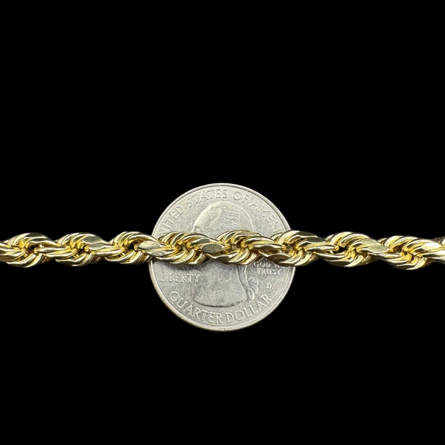 14K HOLLOW ROPE LINK BRACELET