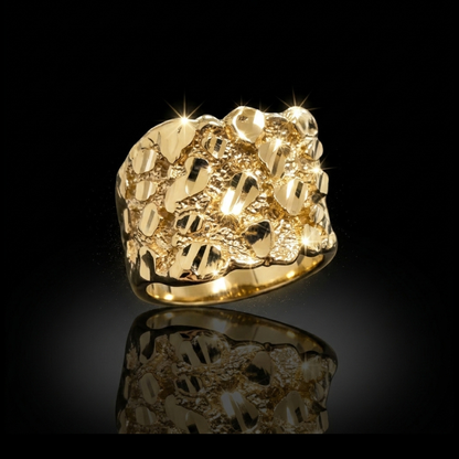 SQUARE NUGGET RING