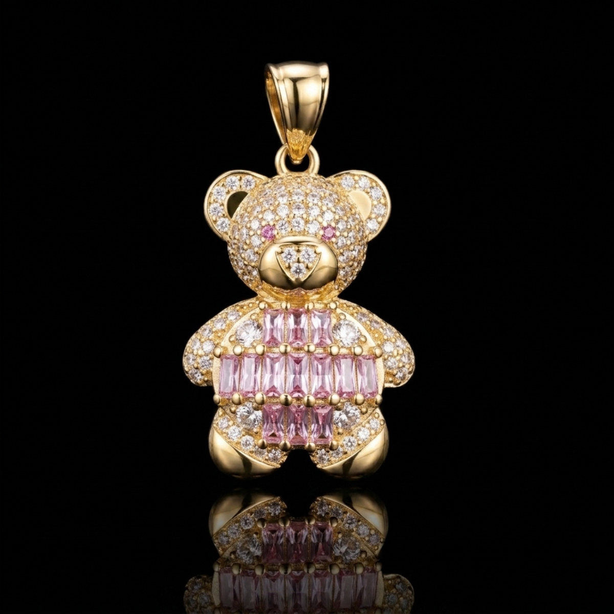 ICED PINK TEDDY BEAR
