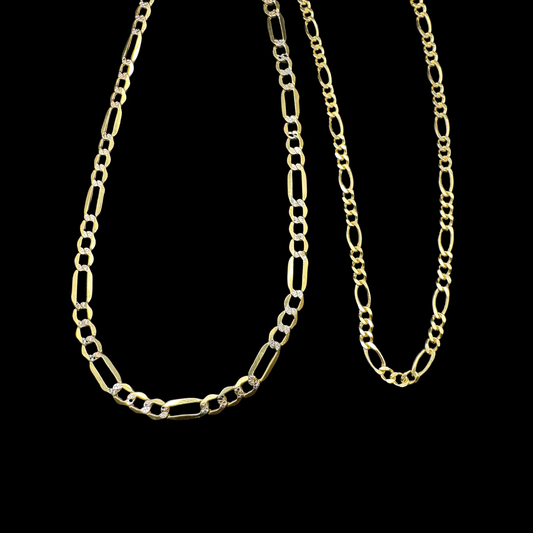 14K SET DE CADENAS FIGARO