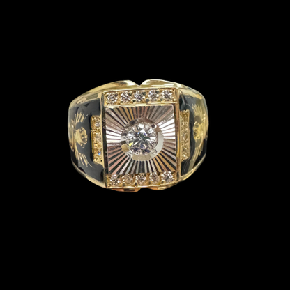 BLACK KOREAN ZIRCON RING