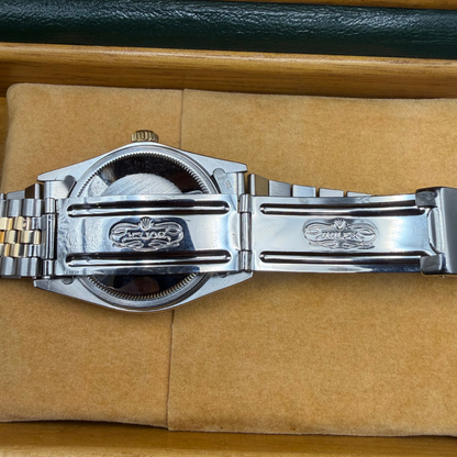 18K AUTHENTIC ROLEX 2 TONE 1987 WITH BOX AND PAPERS