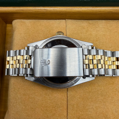 18K AUTHENTIC ROLEX 2 TONE 1987 WITH BOX AND PAPERS