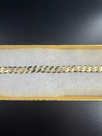 14K SOLID YELLOW CUBAN BRACELET
