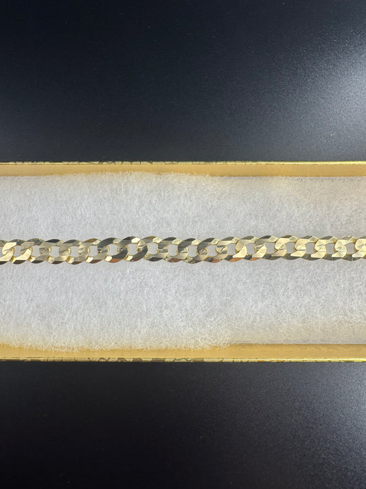14K SOLID YELLOW CUBAN BRACELET