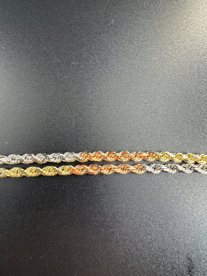 14K Rope Chain 3 Colors