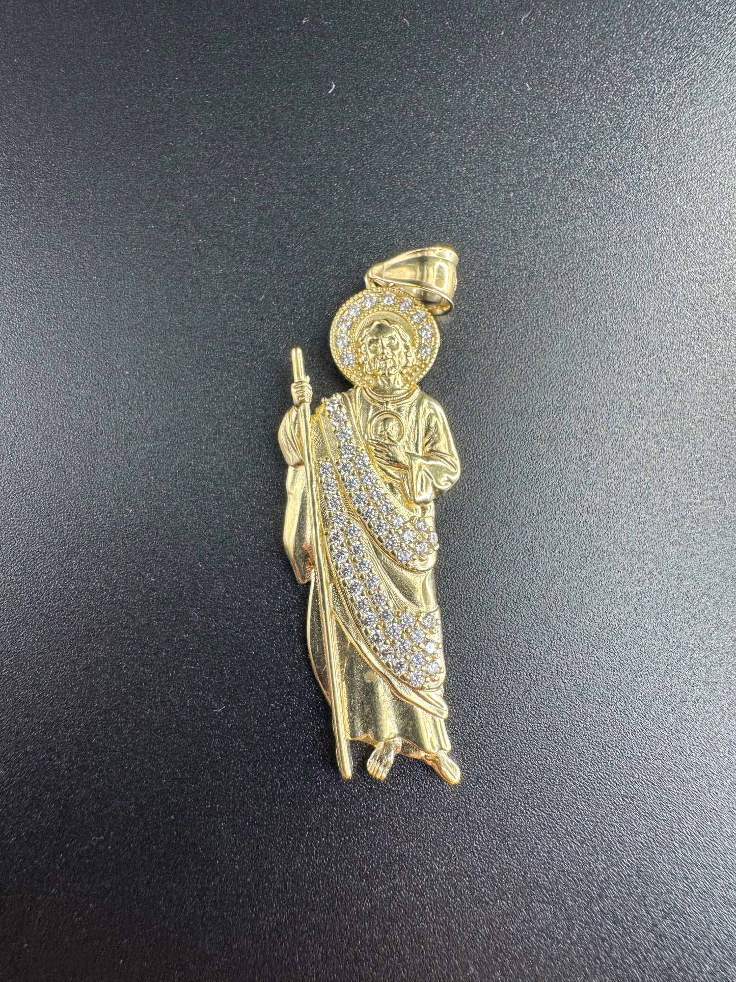 14K SAN JUDAS WITH ZIRCONS