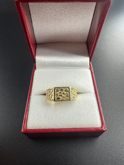 WOMENS SQUARE NUGGET RING