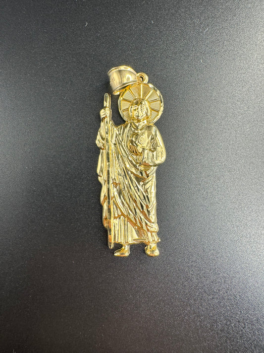 14K SOLID YELLOW SAN JUDAS PENDANT
