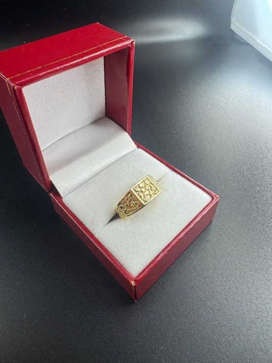 WOMENS SQUARE NUGGET RING