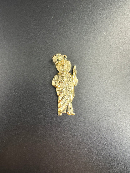 14K SMALL SOLID YELLOW SAN JUDAS PENDANT