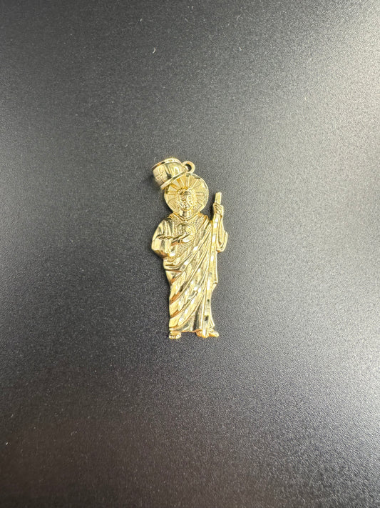 14K SMALL SOLID YELLOW SAN JUDAS PENDANT