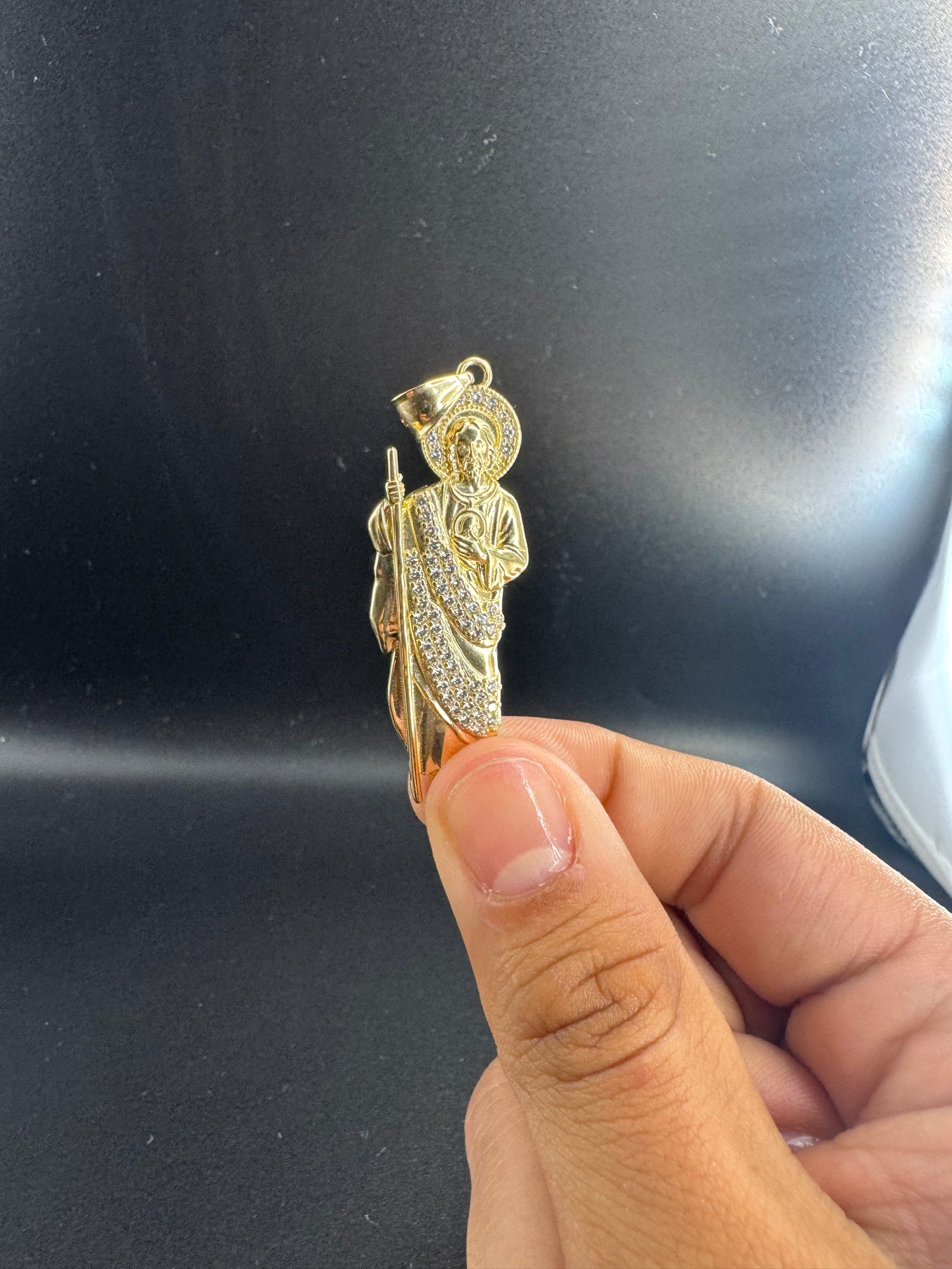 14K SAN JUDAS WITH ZIRCONS