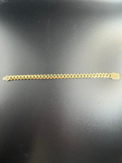 hollow monaco bracelet with zircons