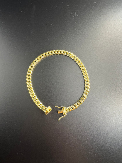 14k hollow miami cuban bracelet
