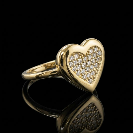 ICED WOMENS HEART RING