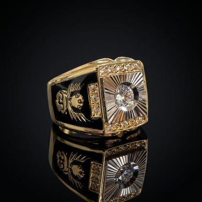 BLACK KOREAN ZIRCON RING