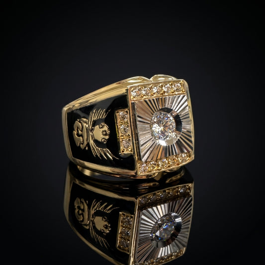 BLACK KOREAN ZIRCON RING