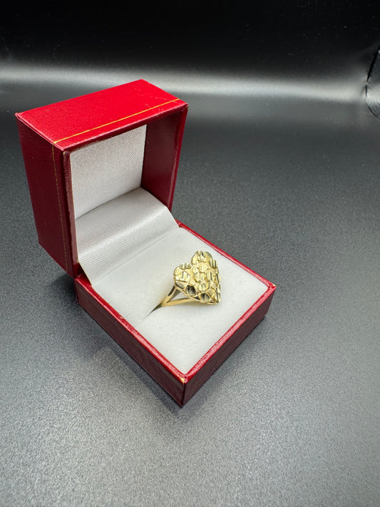 WOMENS nugget heart ring