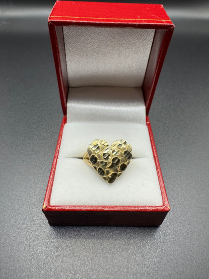 WOMENS nugget heart ring