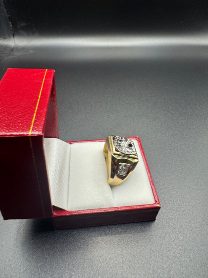 MENS white gold horseshoe ring