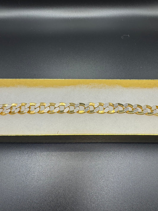 CUBAN white pave bracelet