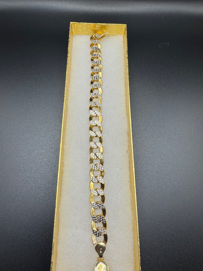 CUBAN white pave bracelet