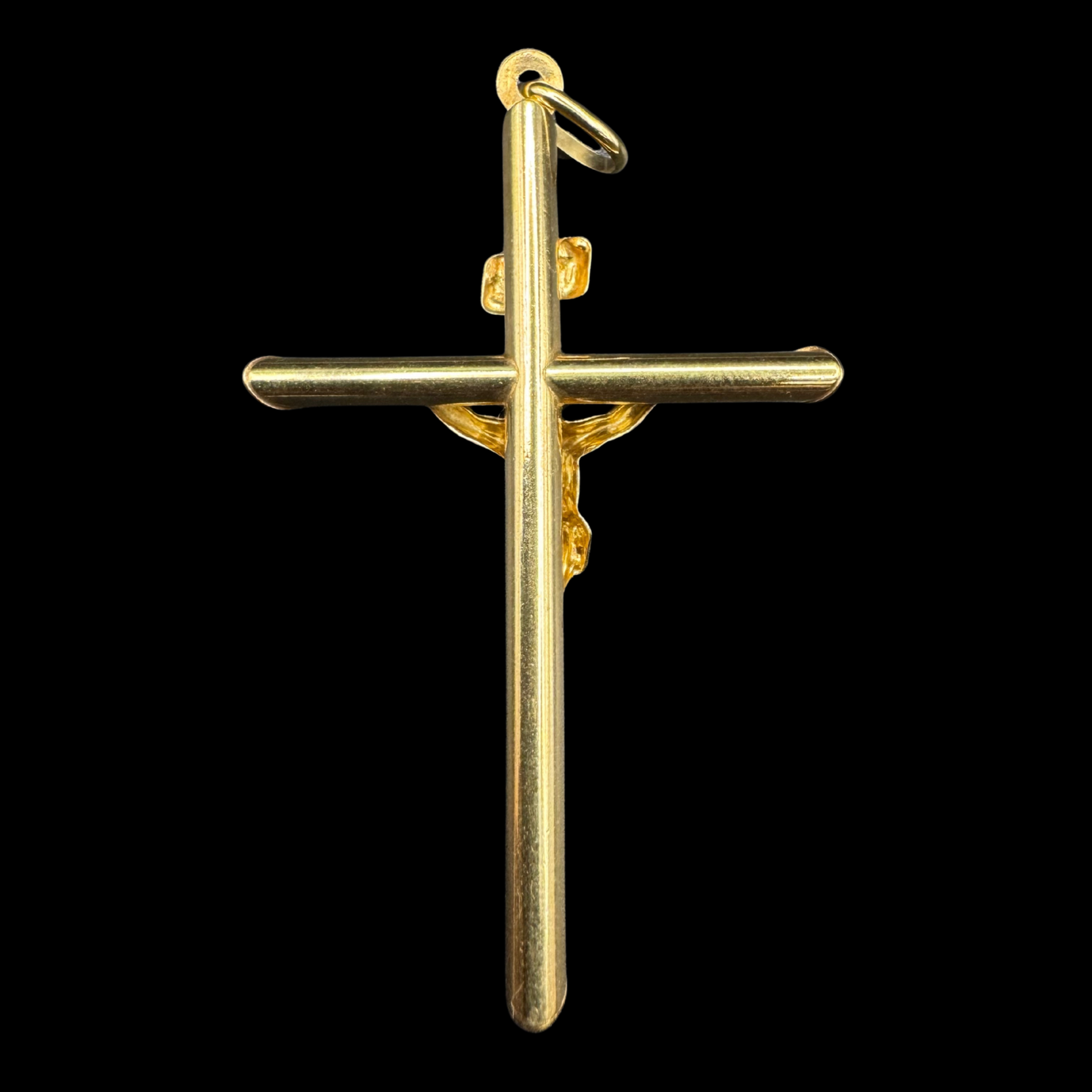 14K YELLOW GOLD CRUCIFIX PENDANT