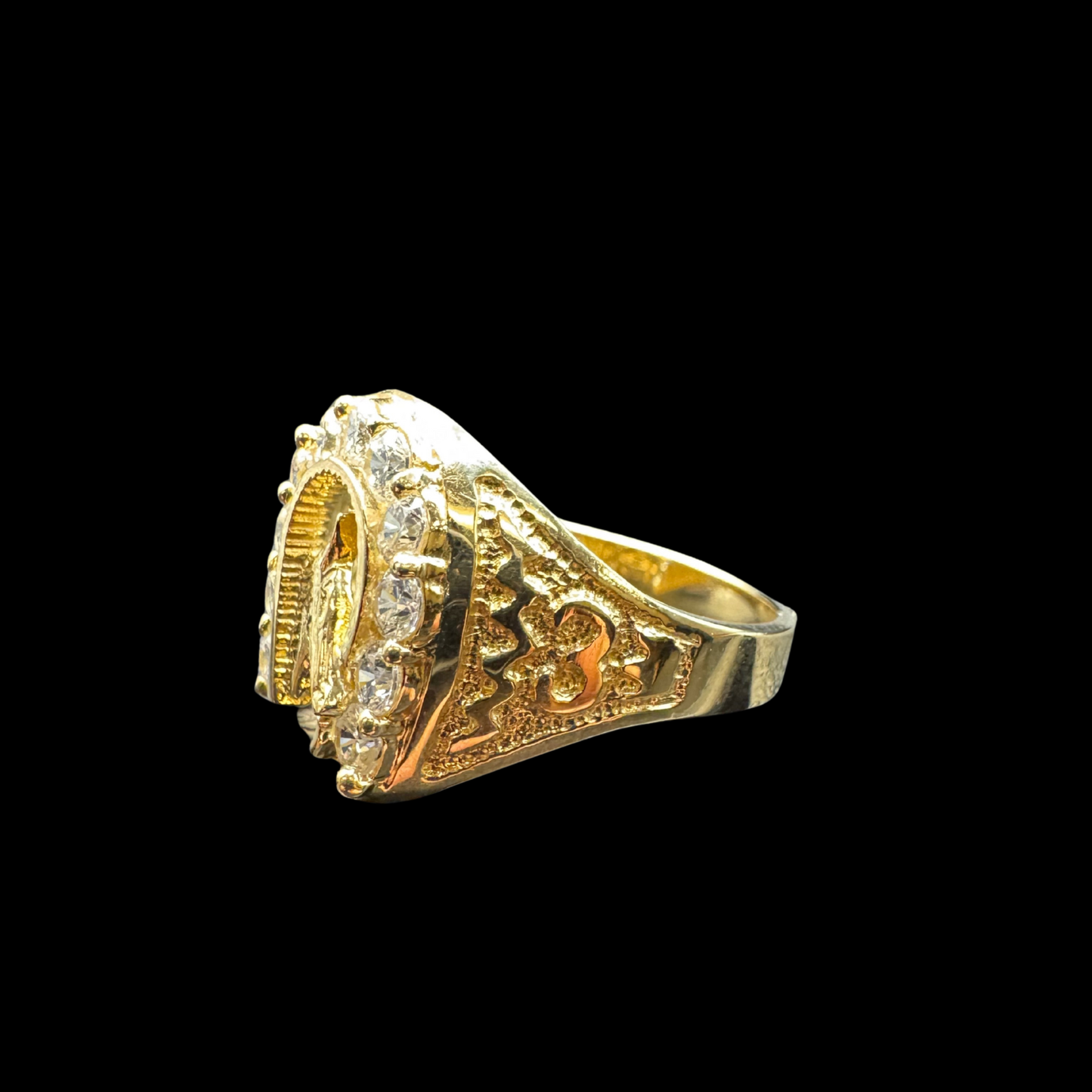 14K HORSESHOE ZIRCON RING