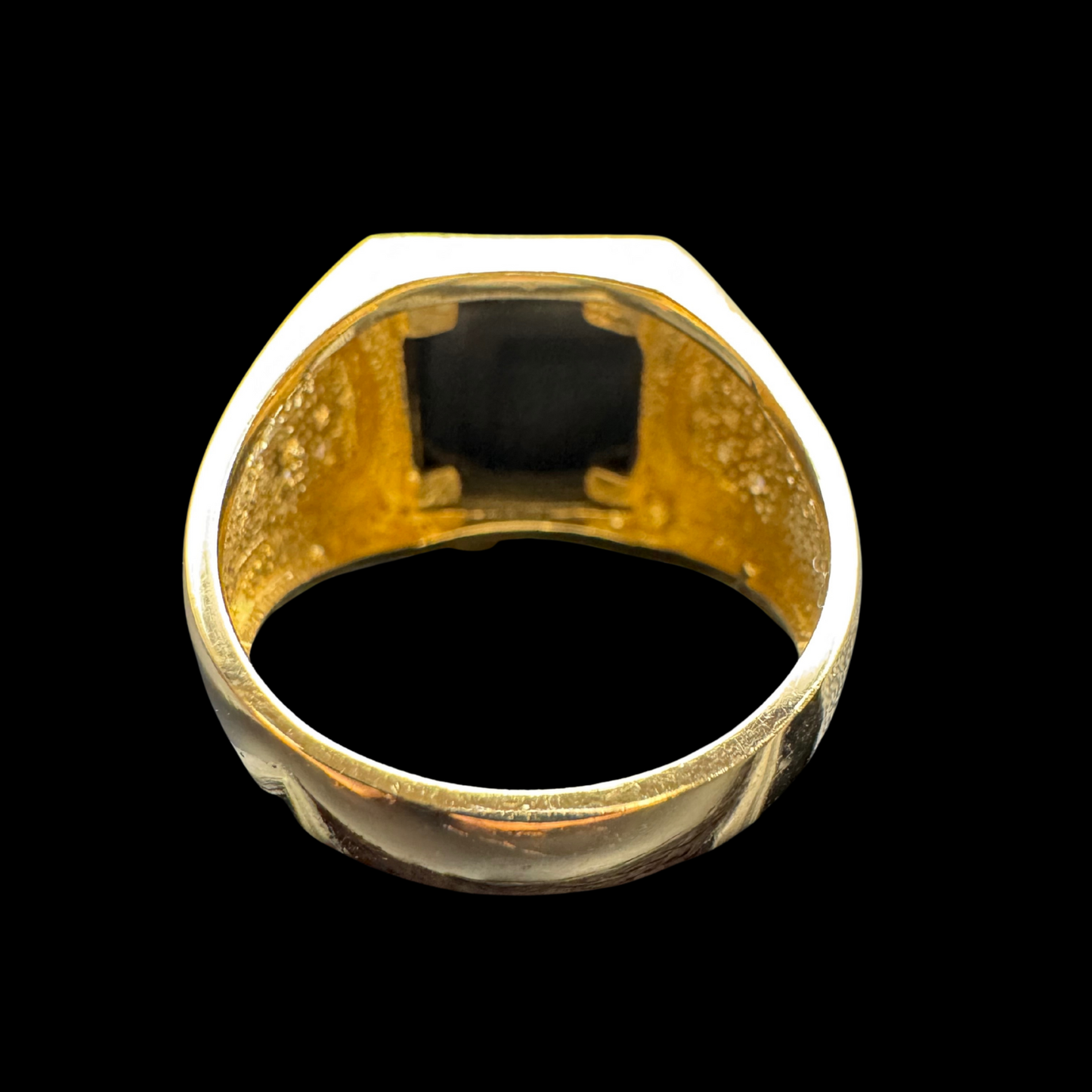 14K 2 TONE HORSE ZIRCON RING