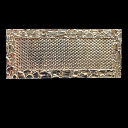 14K 3 FINGER NAME PLATE RING