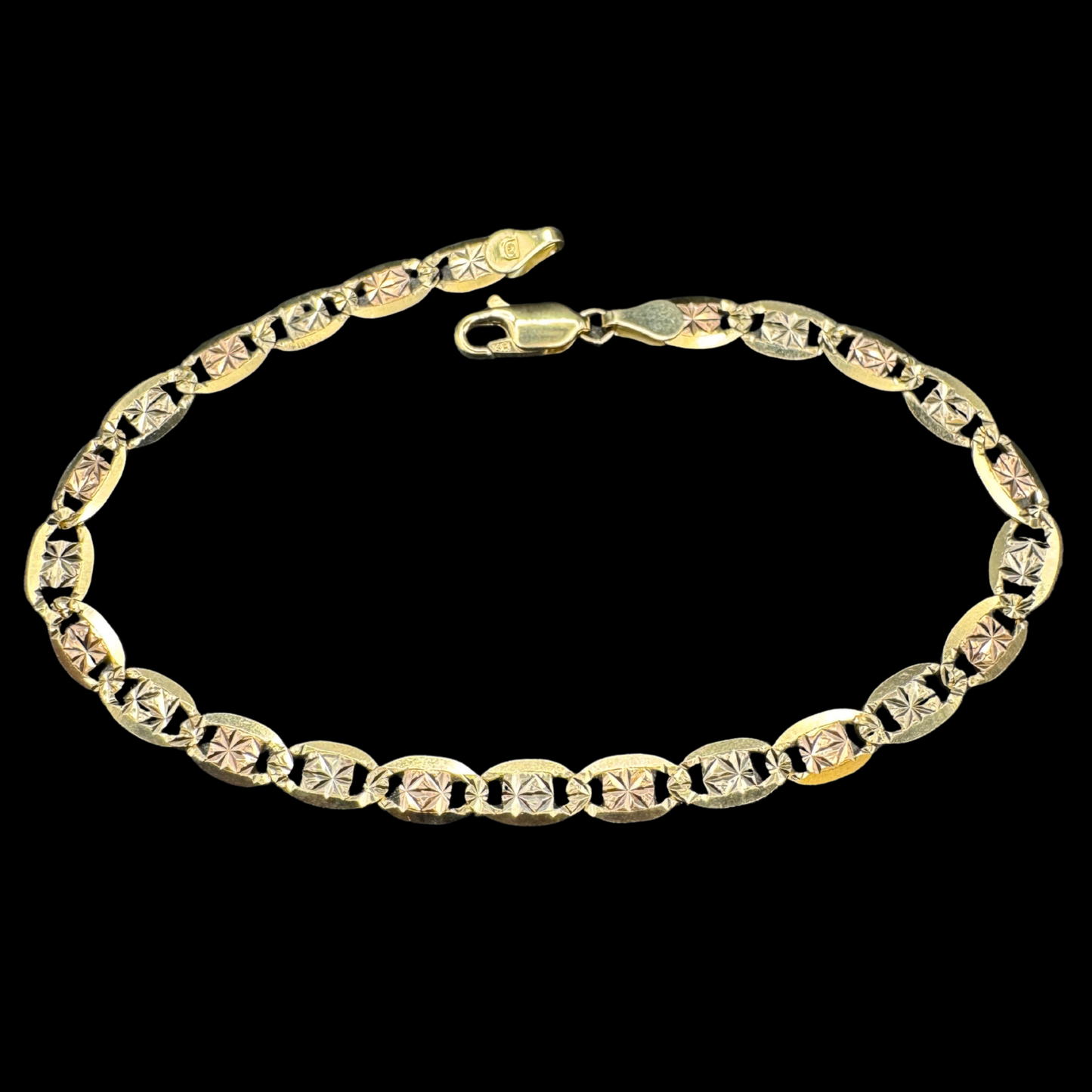 14K 3 TONE VALENTINO BRACELET