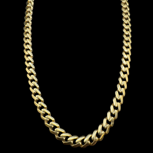 14K HOLLOW ZIRCON MONACO CHAIN