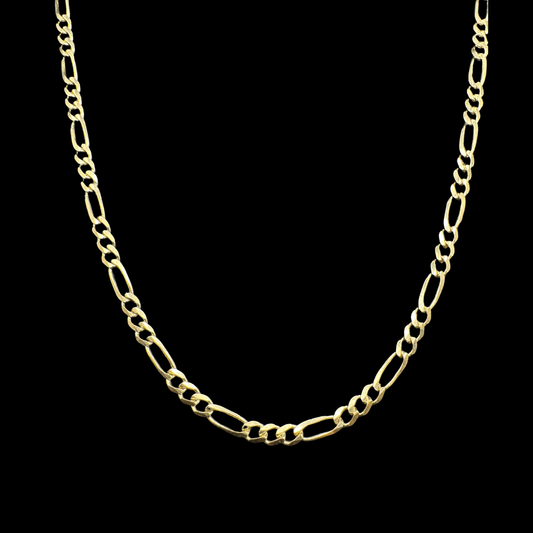 14K SOLID YELLOW FIGARO CHAIN