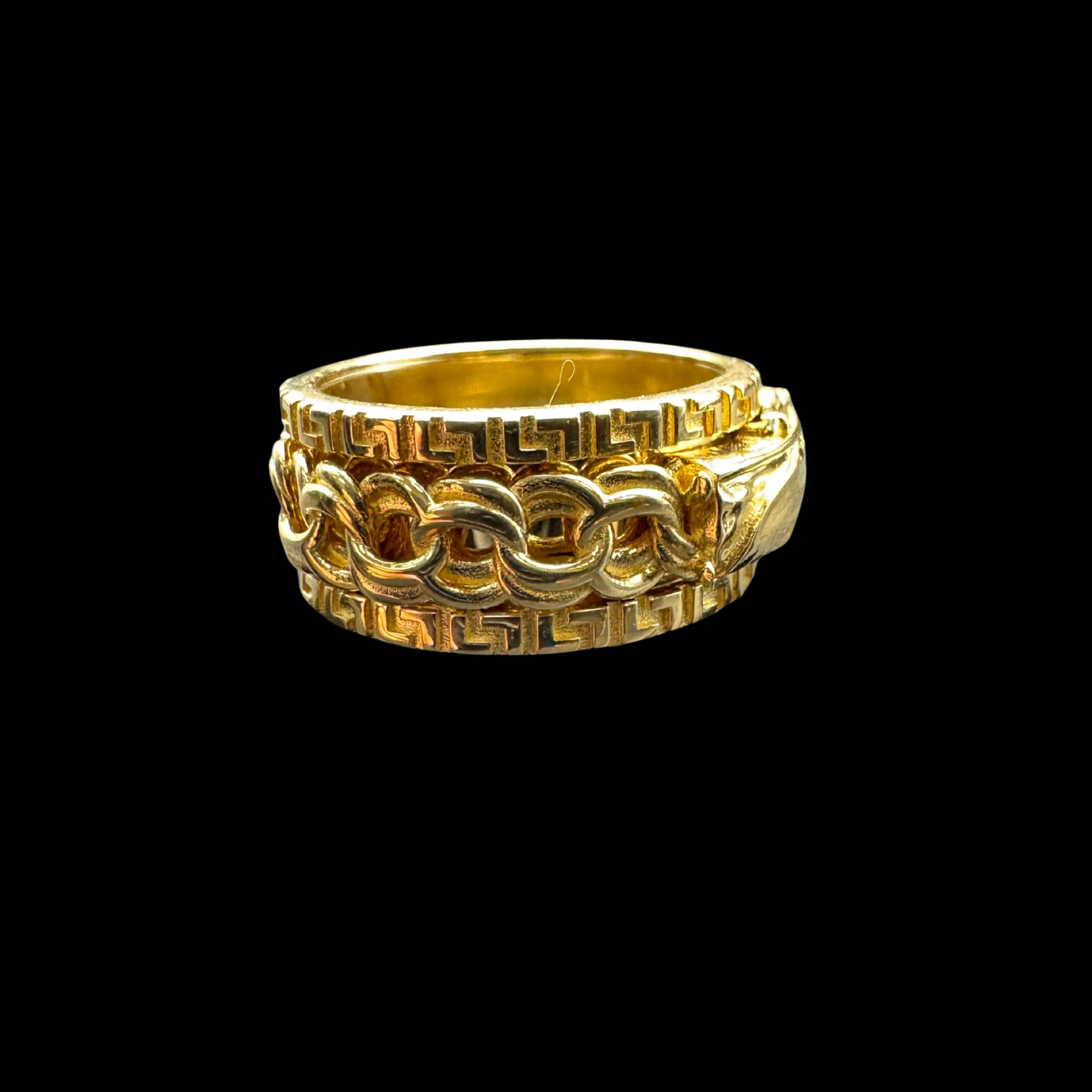14K ROTATING SAN JUDAS CHINO LINK RING SIZE 10